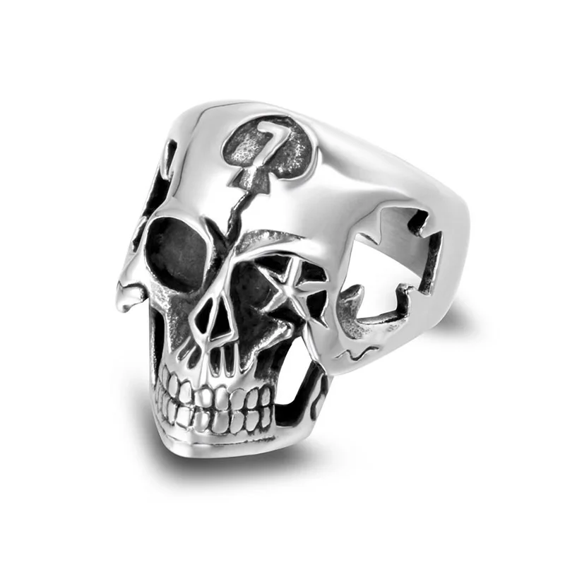 Fashion Men's and Women's Titanium Steel Rings Creative Hollow Halloween Skull Rings Stainless Steel Ring Jewelry Wholesale
Fashion Men's and Women's Titanium Steel Rings Creative Hollow Halloween Skull Rings Stainless Steel Ring Jewelry Wholesale