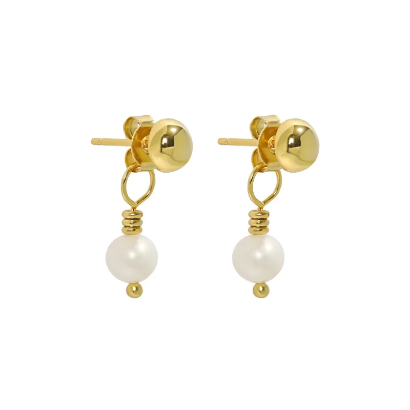 VIANRLA 925 Sterling Silver Jewelry Earrings Pearl Pendant 18k Gold Plated Earring For Women Free Laser Logo Wholesale
VIANRLA 925 Sterling Silver Jewelry Earrings Pearl Pendant 18k Gold Plated Earring For Women Free Laser Logo Wholesale