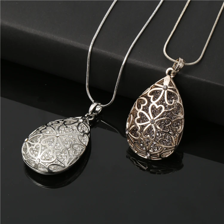 Fashion Alloy Long Necklace Diamond Hollow Locket Pendant Necklaces Jewelry for Women, Picture shows
Fashion Alloy Long Necklace Diamond Hollow Locket Pendant Necklaces Jewelry for Women, Picture shows
