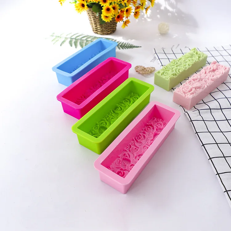 4Pcs Rectangle Rose Flower Silicone Soap Molds DIY Toast Bread Tray Mold Handmade Soap Making Tools Fondant Cake Baking Mould
4Pcs Rectangle Rose Flower Silicone Soap Molds DIY Toast Bread Tray Mold Handmade Soap Making Tools Fondant Cake Baking Mould