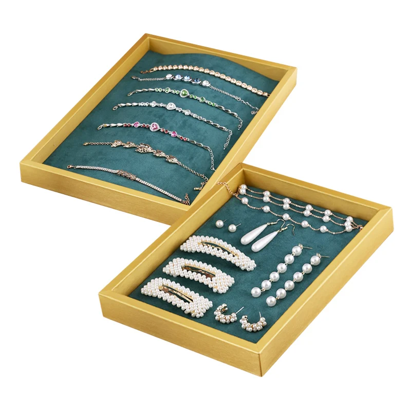 High End Luxury Green Jewelry Display Tray Case Counter Pu Leather Velvet Necklace Wood Jewelry Tray, Gold+green
High End Luxury Green Jewelry Display Tray Case Counter Pu Leather Velvet Necklace Wood Jewelry Tray, Gold+green