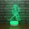 Smart Touch Ice Hockey 7 Colors Changing Optical ice crackle base led 3d illusion night lamp