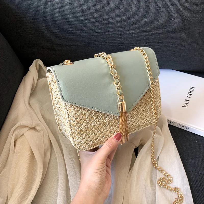 2021 Summer Fashion Straw Fringed Chain Small Flap Bags Tassel Crossbody Bags For Women, 4 colors
2021 Summer Fashion Straw Fringed Chain Small Flap Bags Tassel Crossbody Bags For Women, 4 colors