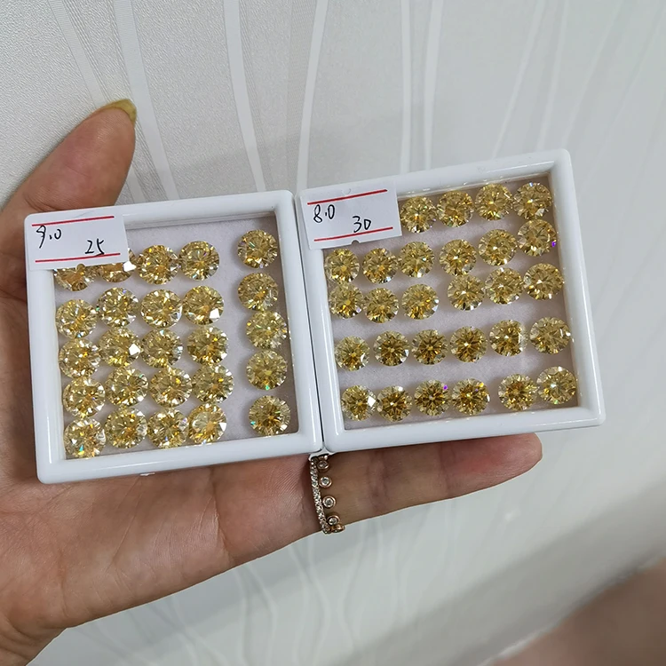 New Prodcuct Golden Yellow Moissanite Diamond For Jewelry making 1 carat Round Moissanite Loose Gemstone
New Prodcuct Golden Yellow Moissanite Diamond For Jewelry making 1 carat Round Moissanite Loose Gemstone