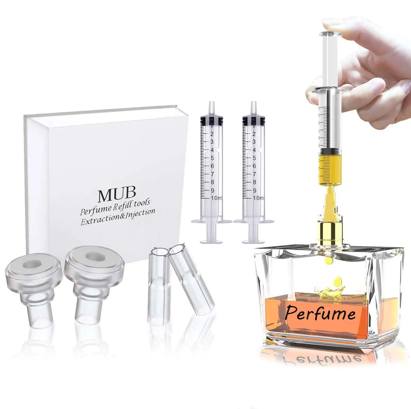 MUB Perfume Refill Pump Tools, Perfume Dispenser Syringe Pump Extraction and Injection Adapter Tools for Transfer Perfume, Clear
MUB Perfume Refill Pump Tools, Perfume Dispenser Syringe Pump Extraction and Injection Adapter Tools for Transfer Perfume, Clear