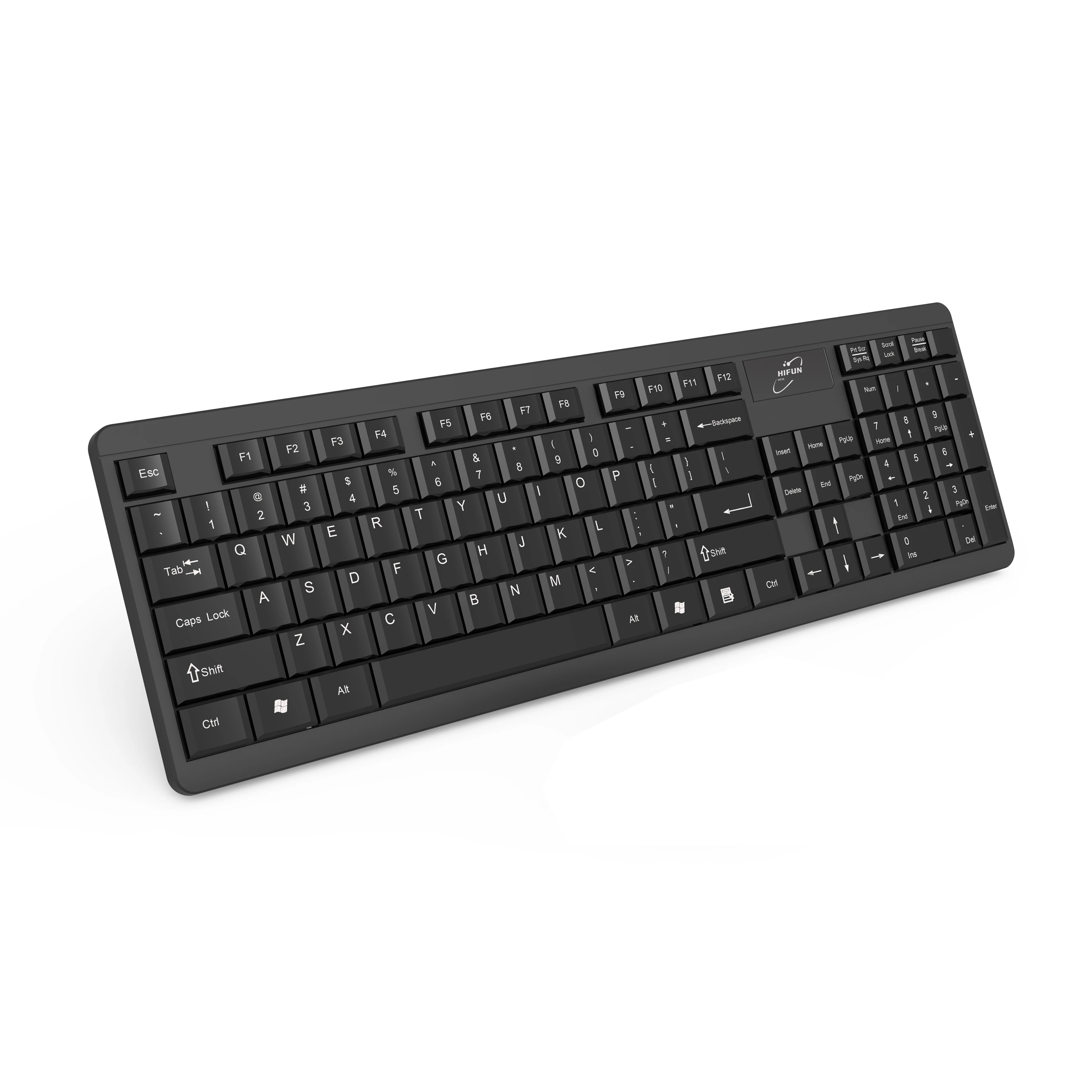

2.4Ghz Wireless Keyboard Silent Ultra-Slim Full Size office game Keyboard Comfortable Keys Ergonomic For Laptop Desktop PC, White black