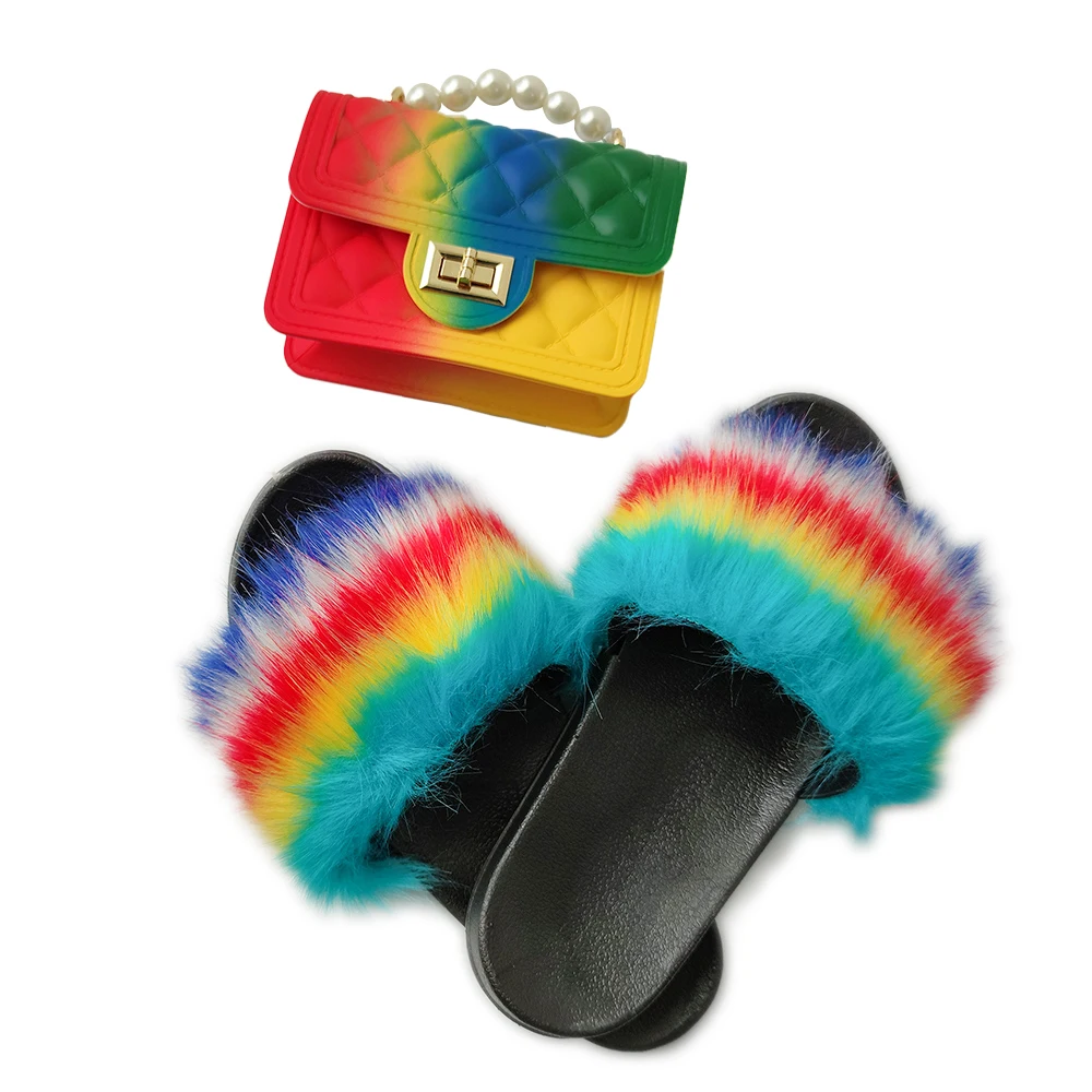 2021 Trendy Small PVC Purse Shoes for women Summer Neon Purse Slides Sets Designer Fur Sandals and Bag Set, Yellow, red, green, black, pink
2021 Trendy Small PVC Purse Shoes for women Summer Neon Purse Slides Sets Designer Fur Sandals and Bag Set, Yellow, red, green, black, pink