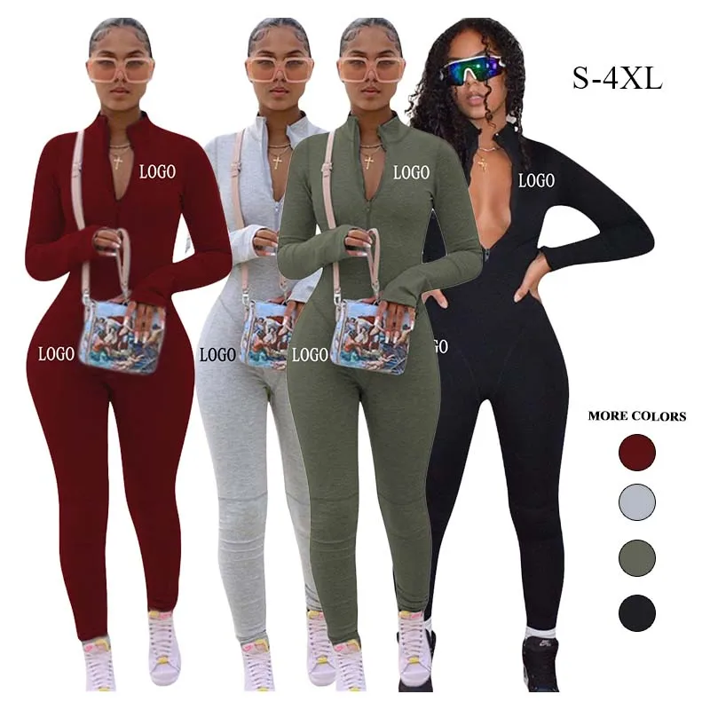 2021 Sexy Ladies Custom Logo One Piece Bodycon And Rompers Jumpsuits with Zipper for Womens
2021 Sexy Ladies Custom Logo One Piece Bodycon And Rompers Jumpsuits with Zipper for Womens