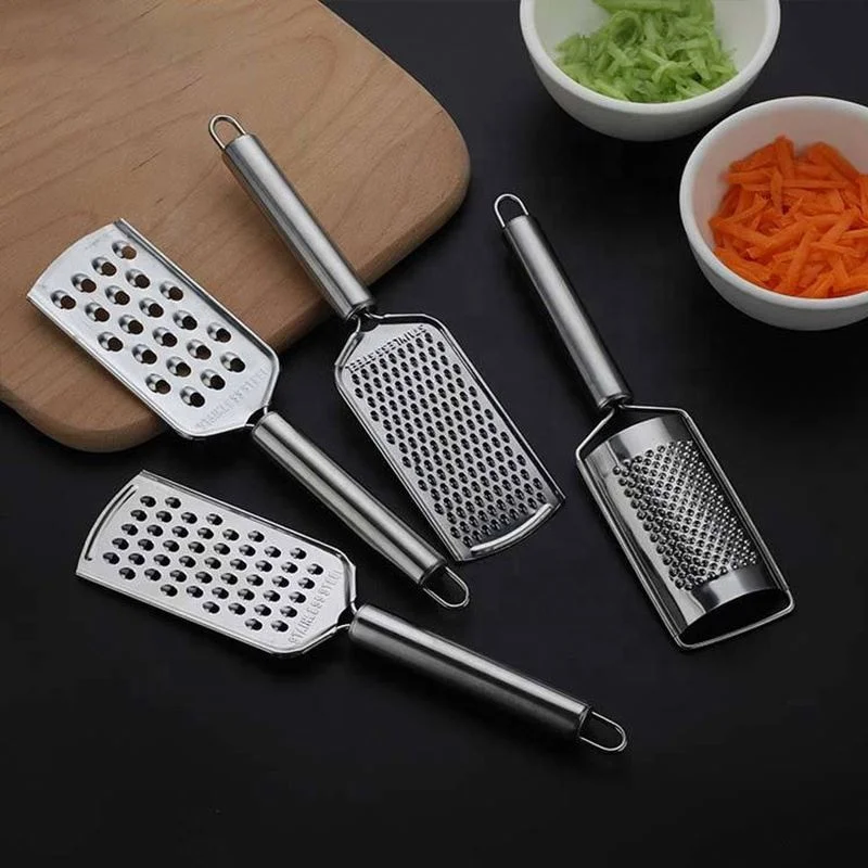 Food grade cooking tools sets multipurpose sharp manual stainless steel vegetable grater&slicer flat vegetable planer grater, Silver
Food grade cooking tools sets multipurpose sharp manual stainless steel vegetable grater&slicer flat vegetable planer grater, Silver
