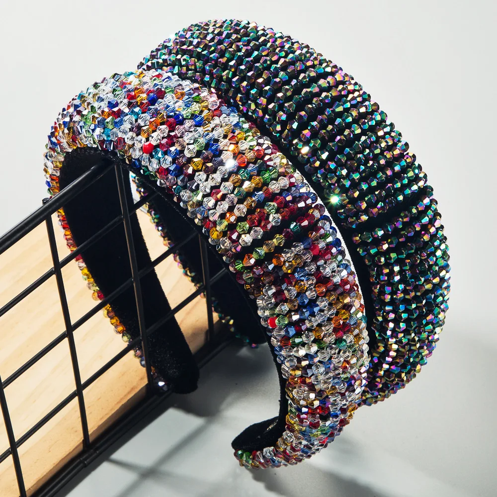 Hot Sale Za Hair Accessories Luxury High-grade Handmade Beaded Sponge Fabric with Crystal Wide Edge Hair Band
Hot Sale Za Hair Accessories Luxury High-grade Handmade Beaded Sponge Fabric with Crystal Wide Edge Hair Band