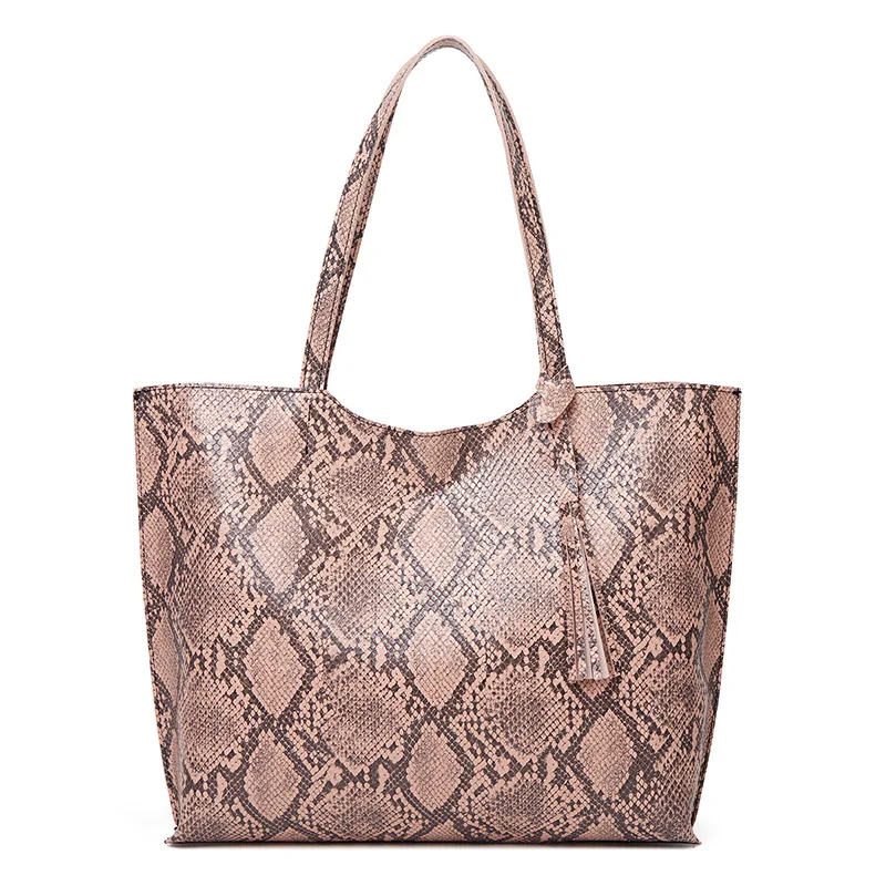 New Pu Leather Large-Capacity Female Bag Snake Print European and American Fashion Single Shoulder Tote Bag
New Pu Leather Large-Capacity Female Bag Snake Print European and American Fashion Single Shoulder Tote Bag