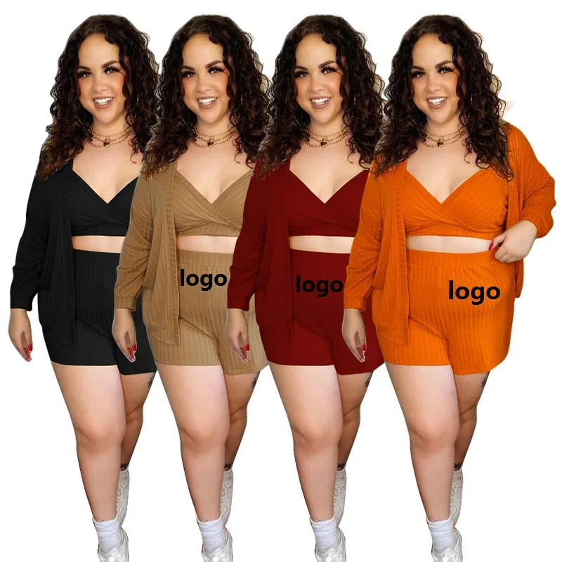 Custom Logo Sexy Three Piece Women Clothing Ribbed Long Sleeve Cardigan Autumn 2021 Casual Black Womens Short 2 Piece Set
Custom Logo Sexy Three Piece Women Clothing Ribbed Long Sleeve Cardigan Autumn 2021 Casual Black Womens Short 2 Piece Set