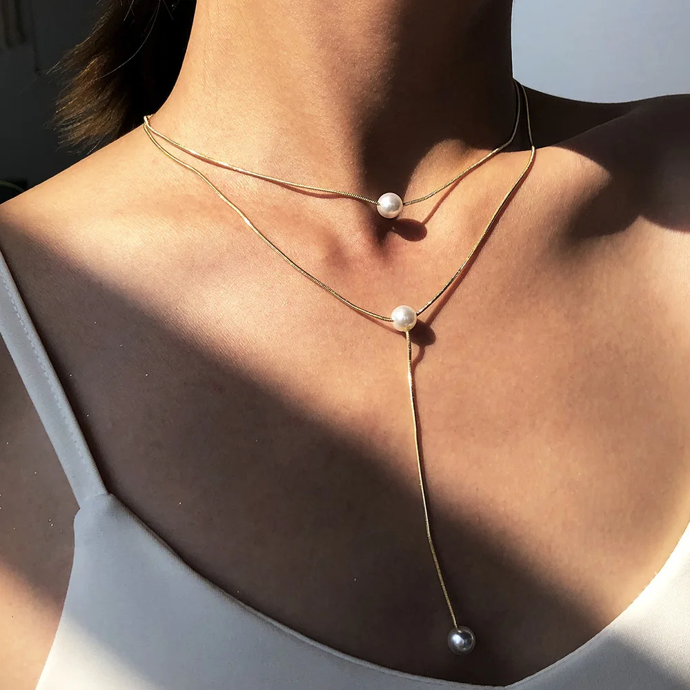 2020 Trendy Necklace Lock Double Circle Pearl Necklace Pendant Women Long Chain Necklaces Gold
2020 Trendy Necklace Lock Double Circle Pearl Necklace Pendant Women Long Chain Necklaces Gold