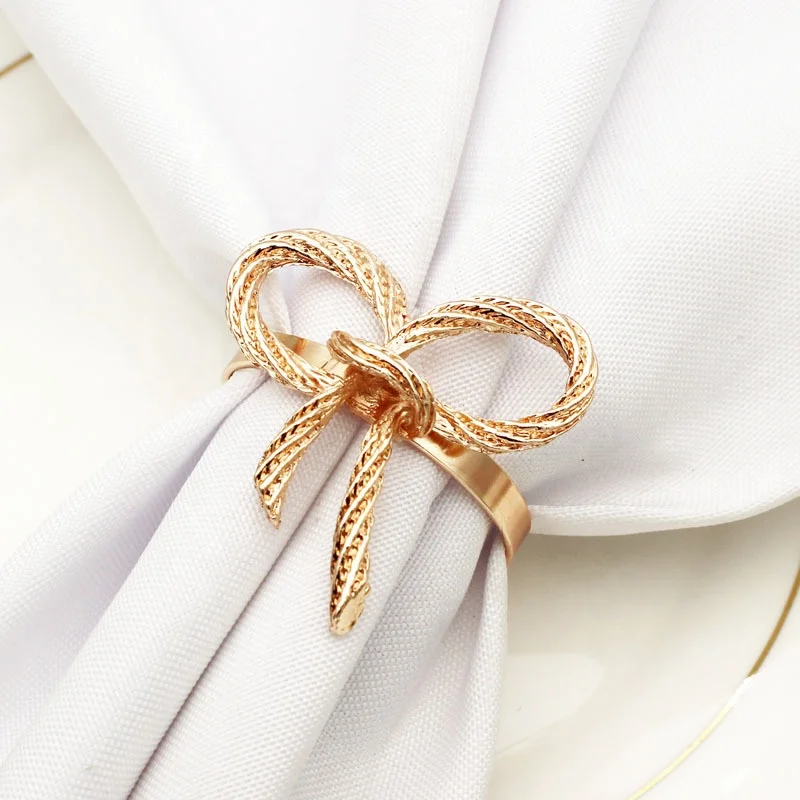 Bow Tie Napkin Ring Cheap Metal Napkin Rings Holder Rose Gold Napkin Rings for Wedding Party Table Decoration HWM11
Bow Tie Napkin Ring Cheap Metal Napkin Rings Holder Rose Gold Napkin Rings for Wedding Party Table Decoration HWM11