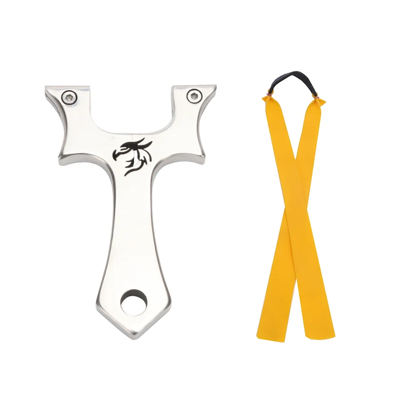 Factory direct selling powerful hunting slingshot stainless steel slingshot with flat rubber band, Silvery
Factory direct selling powerful hunting slingshot stainless steel slingshot with flat rubber band, Silvery
