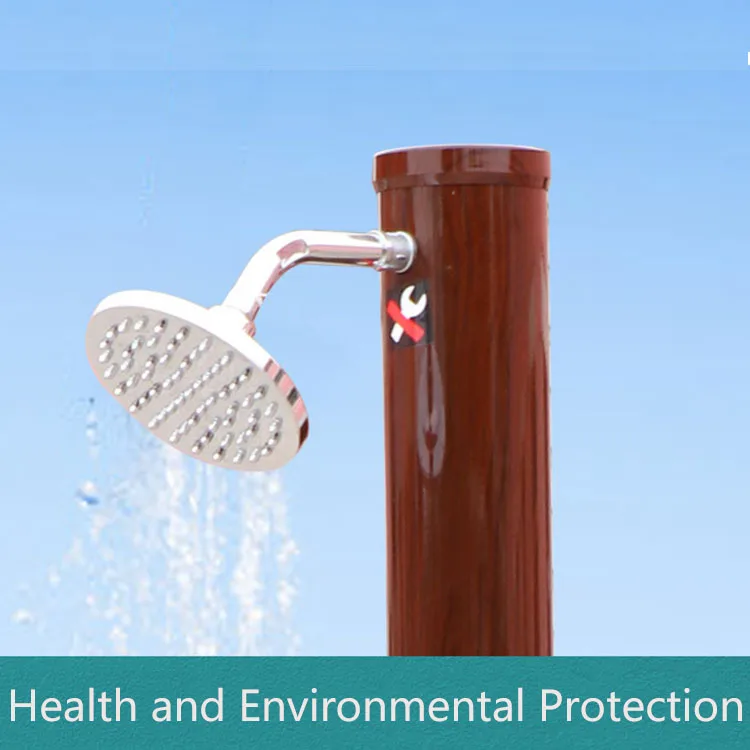 Free-standing Outdoor Solar Heated Pool Shower