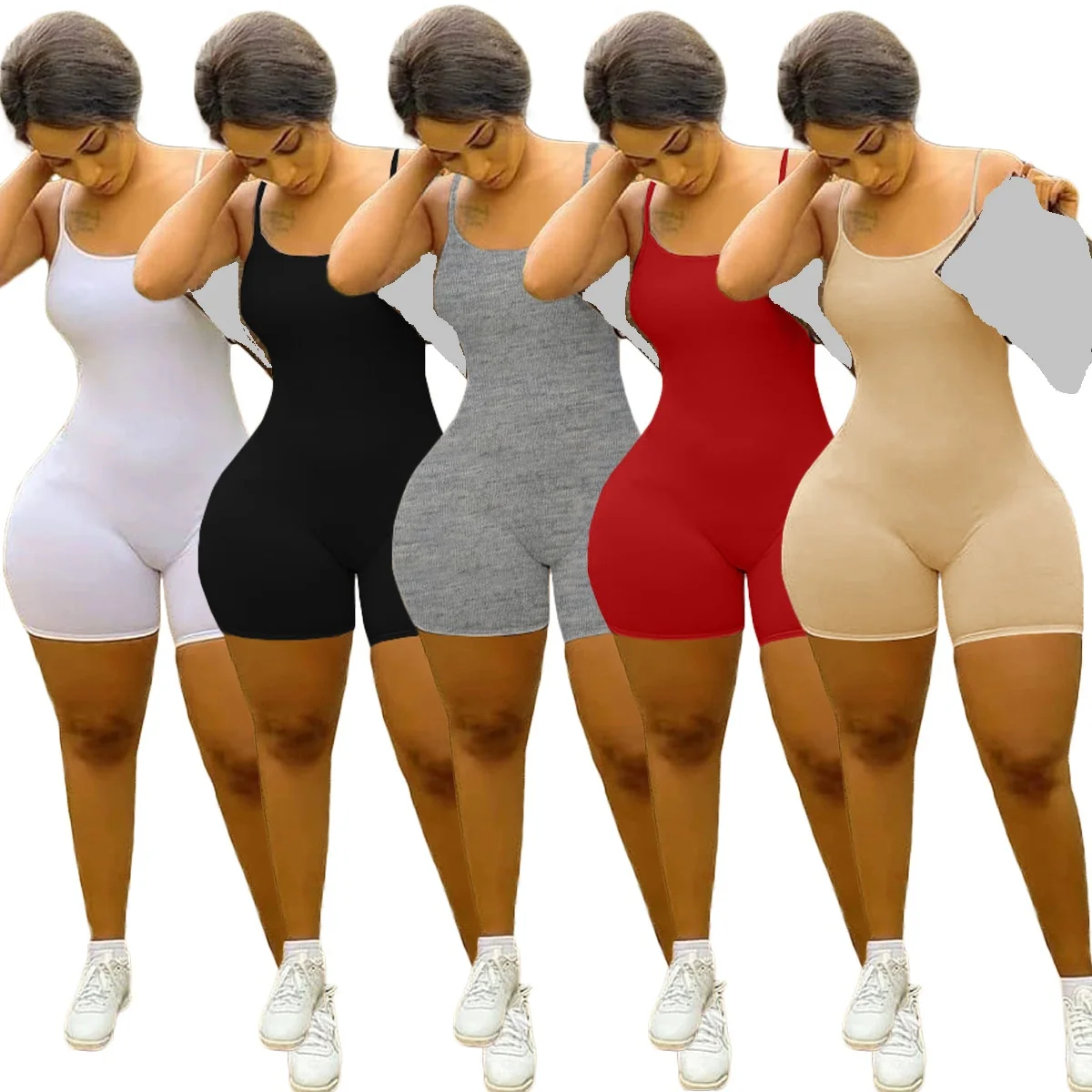 Amazon Sexy Sling One Piece Jumpsuit Women 2021 Summer Solid Color Tight Bodycon Women Casual Jumpsuit
Amazon Sexy Sling One Piece Jumpsuit Women 2021 Summer Solid Color Tight Bodycon Women Casual Jumpsuit