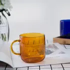Hot Product Sale custom coloured glass coffee cup with handle