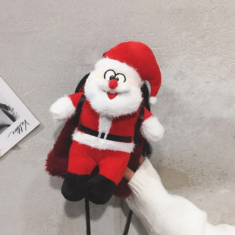 Christmas gift fashion plush children's bag cute cartoon santa puppet woman messenger bag
Christmas gift fashion plush children's bag cute cartoon santa puppet woman messenger bag