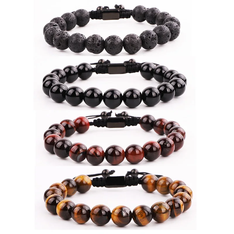 10mm Natural Stone Jewelry Bracelet Simple Design Customized Logo Handmade Macrame Adjustable Bracelet Men
10mm Natural Stone Jewelry Bracelet Simple Design Customized Logo Handmade Macrame Adjustable Bracelet Men