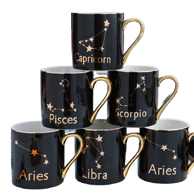 Bone China Twelve Constellations Zodiac Mug Gold Handle Ceramic Mug With Cover Spoon Lovers Couple Cup Custom LOGO Ceramic Mug, Black,white
Bone China Twelve Constellations Zodiac Mug Gold Handle Ceramic Mug With Cover Spoon Lovers Couple Cup Custom LOGO Ceramic Mug, Black,white