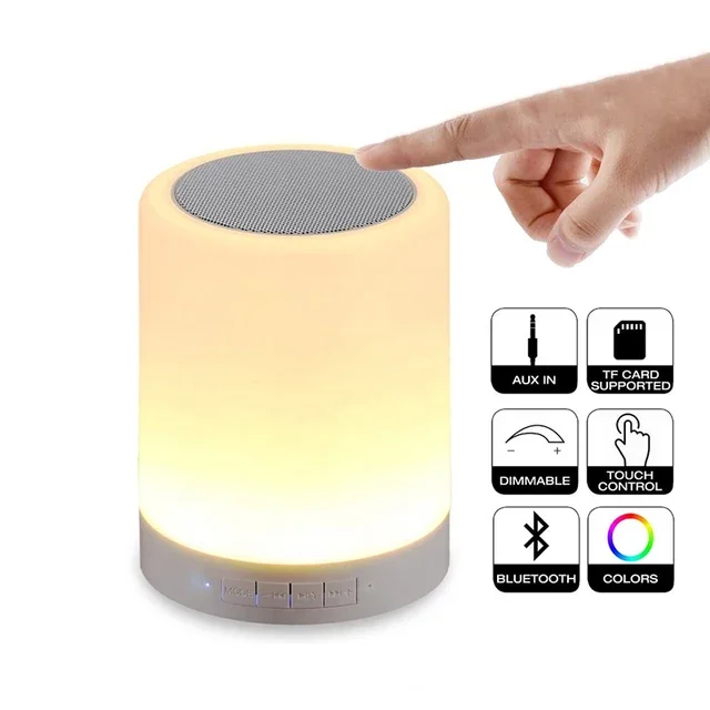 Wholesale Cheaper Portable Smart Colorful Display Wireless Hi Fi Noise Led Lamp Night Light Microphone Bt Speaker, White
Wholesale Cheaper Portable Smart Colorful Display Wireless Hi Fi Noise Led Lamp Night Light Microphone Bt Speaker, White