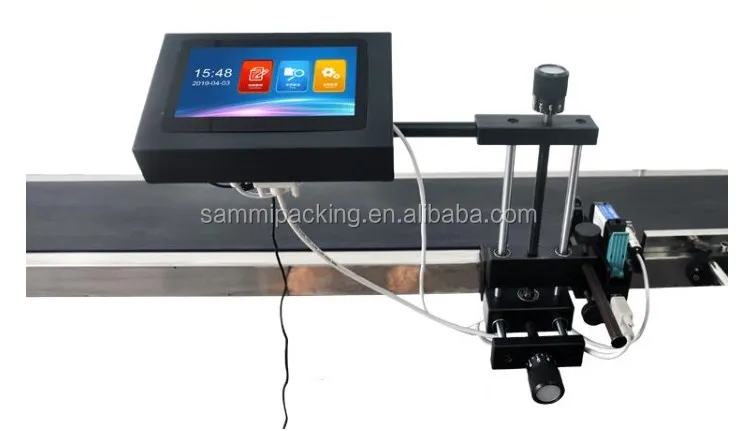 Newest updated Smart Inkjet Printer Intelligent Inkjet Marking Machine Automatic bottle date code Inkjet Printer with conveyor