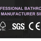 Modern Hotel Toilet Furniture Wall Mounted Mat White Single Ceramic Sink Basin Countertop Bathroom Mirror Vanity Cabinet Combo
