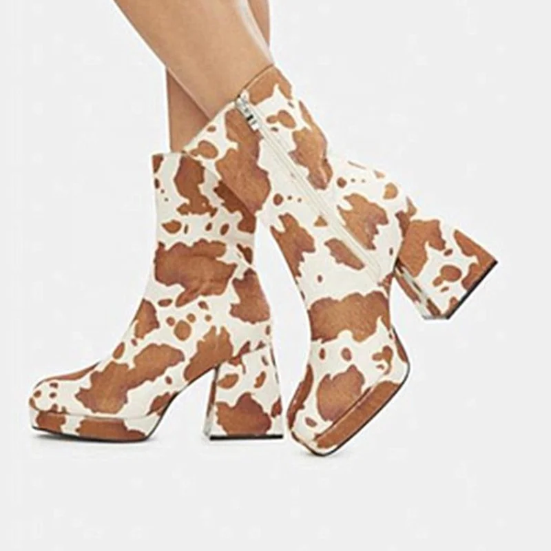 2021 New Style Women Ankle Boots Beauty Print Square Heel Round Toe Black Brown Color Outdoor Shoes Modern Style Anti-Slippery
2021 New Style Women Ankle Boots Beauty Print Square Heel Round Toe Black Brown Color Outdoor Shoes Modern Style Anti-Slippery
