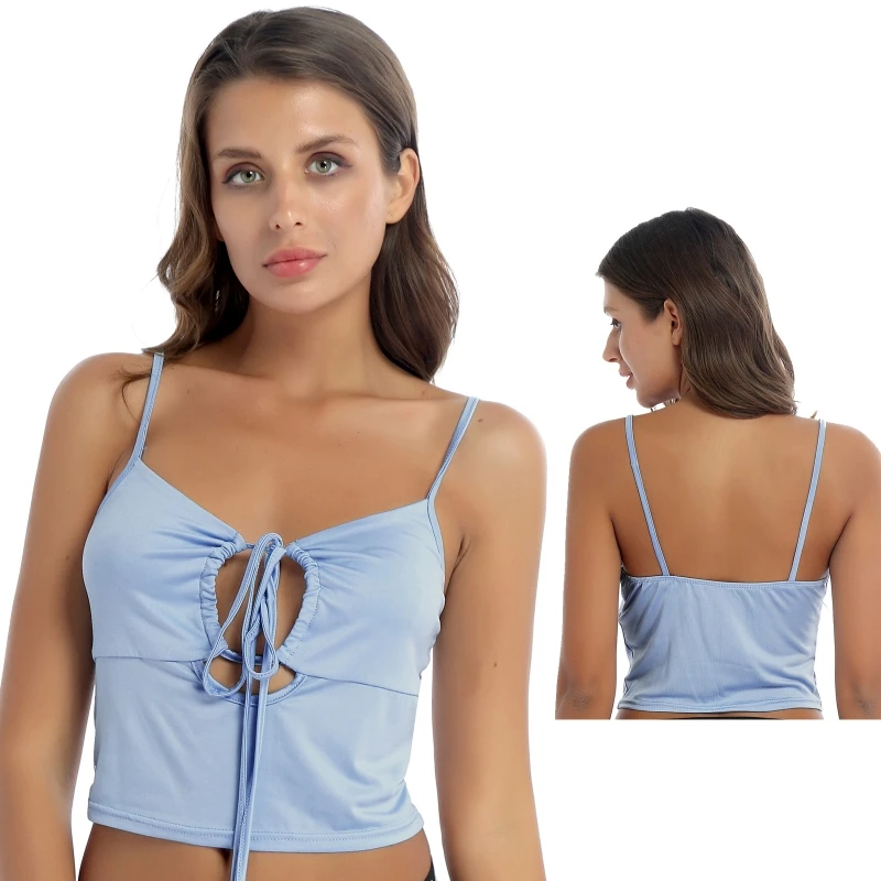 Women Fashion Lace-up Pleated Camisole Clubwear Hollow Out Crop Top Backless Vest
Women Fashion Lace-up Pleated Camisole Clubwear Hollow Out Crop Top Backless Vest
