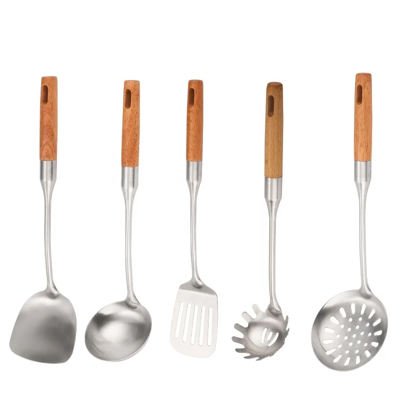 eco friendly reusable non toxic high quality stainless steel kitchen cooking utensils set for restaurant, Silver
eco friendly reusable non toxic high quality stainless steel kitchen cooking utensils set for restaurant, Silver
