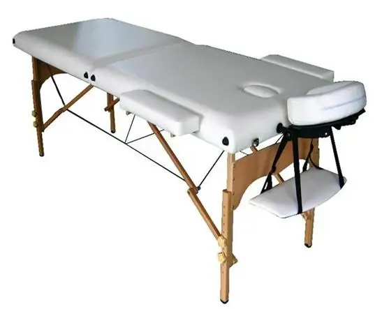 Factory Wholesale Wooden Folding Table De Massage Chine Body Oil Sex PVC Massage Tables & Beds