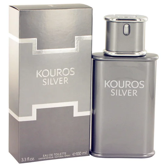 

Kouros Silver Perfume 100ml Man Fragrance 3.3fl.oz Eau De Toilette Men Parfum Spray Long Lasting Strong Smell EDT Male Cologne