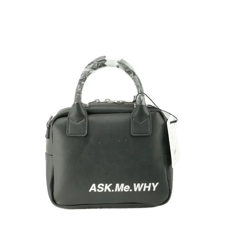 Japan Style Crown PU Leather Handbags for Women, Black