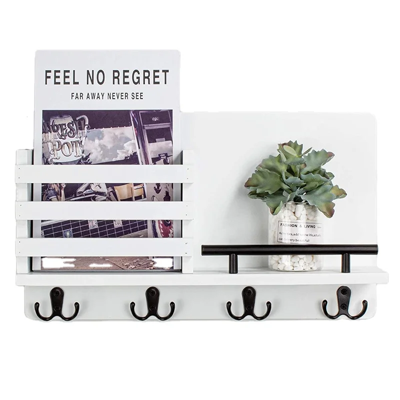 High quality wooden mail classification organizing box wall mounted with 4 double key hook wall mounted mail holder with key, Customized color
High quality wooden mail classification organizing box wall mounted with 4 double key hook wall mounted mail holder with key, Customized color