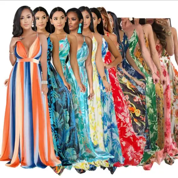 Long dress chiffon new style women digital printed V-Neck sleeveless floral print chiffon maxi dresses
Long dress chiffon new style women digital printed V-Neck sleeveless floral print chiffon maxi dresses