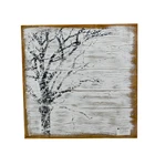 Framed Art Wood Street Graffiti Gray Pop Decorative Scenery Frame Wall Painting
