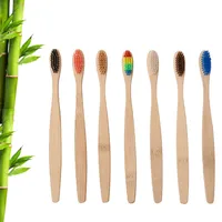 

Factory Price Bamboo Toothbrush Custom Logo Label 100% Natural Organic Degradable Eco for Travel Personal Care