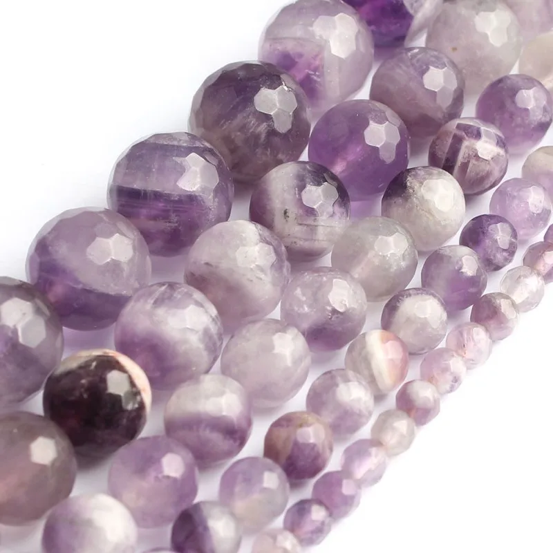 Wholesale 4/6/8/10/12MM Natural Faceted Purple Crystal Flower Amethyst Stone Beads For Jewelry Making DIY
Wholesale 4/6/8/10/12MM Natural Faceted Purple Crystal Flower Amethyst Stone Beads For Jewelry Making DIY