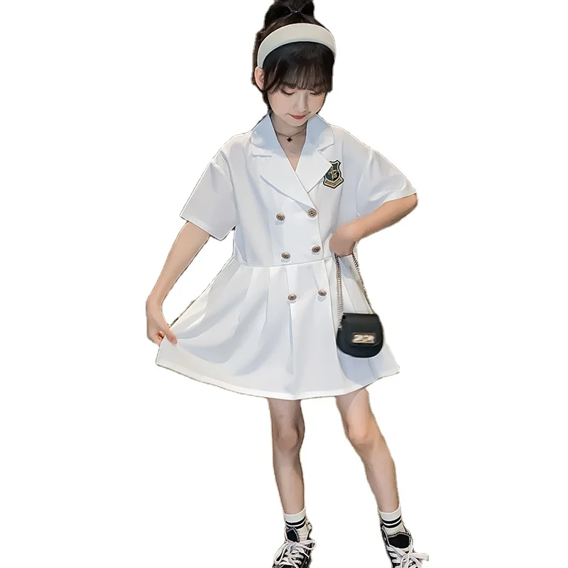 Girls' suit collar pleated dress 2020 new temperament college style suit skirt
Girls' suit collar pleated dress 2020 new temperament college style suit skirt