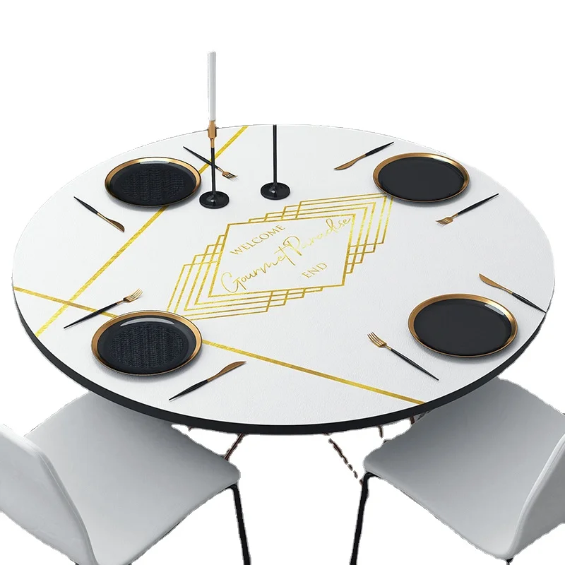 PVC leather printing table cloth waterproof round tablecloth custom table protector for festival Decor
PVC leather printing table cloth waterproof round tablecloth custom table protector for festival Decor