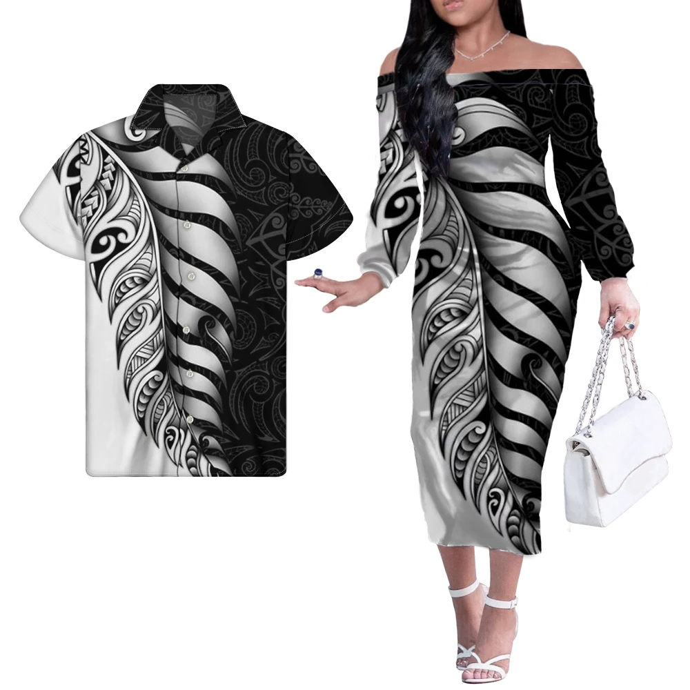 New Arrival Summer Dress For Women Polynesian Tribal Print Black And White One Shoulder Dress Custom Flower Girls' Dress, Customized color
New Arrival Summer Dress For Women Polynesian Tribal Print Black And White One Shoulder Dress Custom Flower Girls' Dress, Customized color