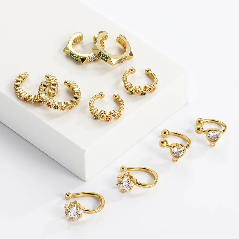 Dainty Colored Zircon Bamboo Heart Shape Gold Plated 18k Beautiful Copper Earring Designs Korean Jewelry For Women
Dainty Colored Zircon Bamboo Heart Shape Gold Plated 18k Beautiful Copper Earring Designs Korean Jewelry For Women