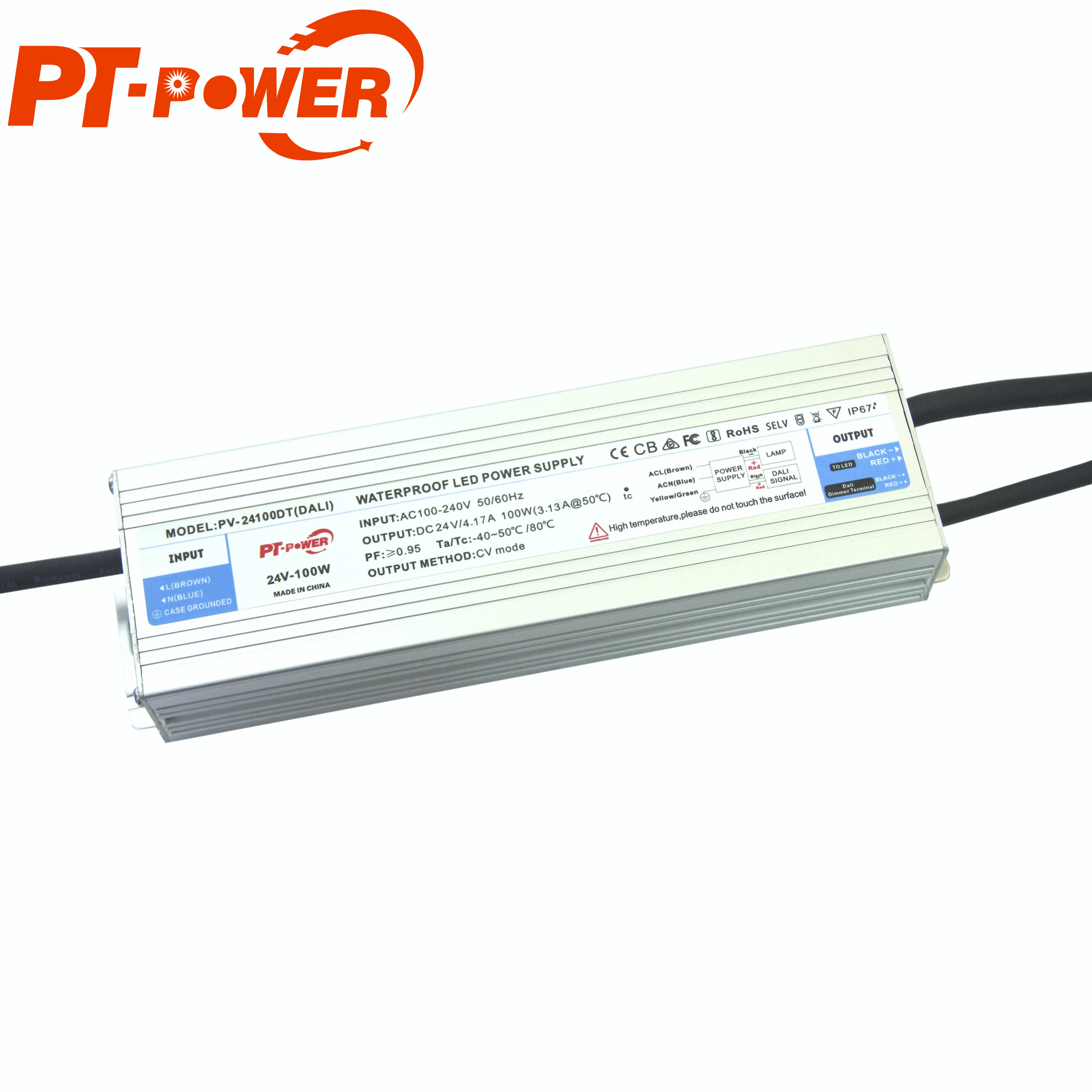 100W 24V DALI & PUSH LED Driver Hot celling High Efficiency Dimmable Driver, Silver
100W 24V DALI & PUSH LED Driver Hot celling High Efficiency Dimmable Driver, Silver
