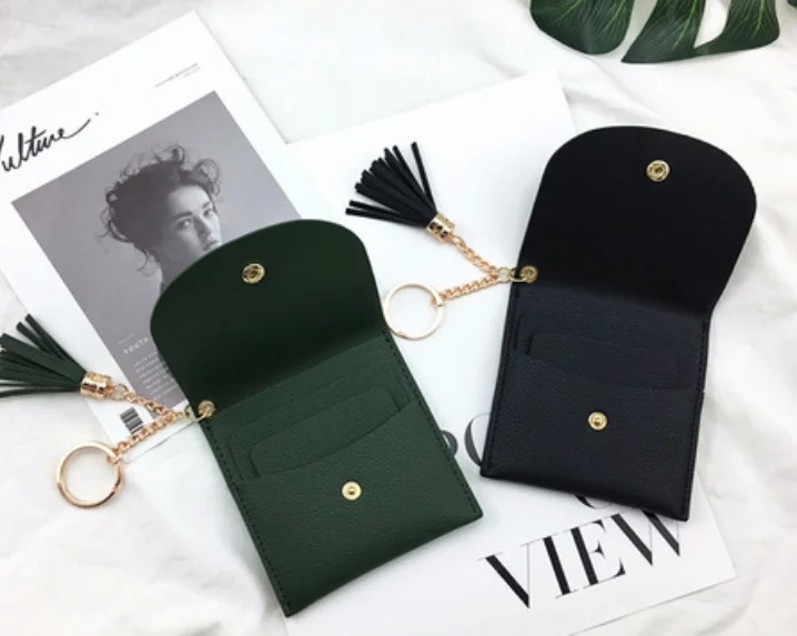 Pu Leather Wallets Korean Style Keychain Coin Purse With Tassels Card Holder Handbag for Man Women, Yellow,pink,baby blue,black,purple
Pu Leather Wallets Korean Style Keychain Coin Purse With Tassels Card Holder Handbag for Man Women, Yellow,pink,baby blue,black,purple