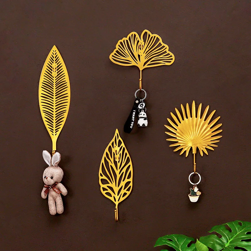 Luxury golden leaf shape hotel coat hooks wall hook key holder for wall bedroom storage rack behind bathroom door, Gold
Luxury golden leaf shape hotel coat hooks wall hook key holder for wall bedroom storage rack behind bathroom door, Gold