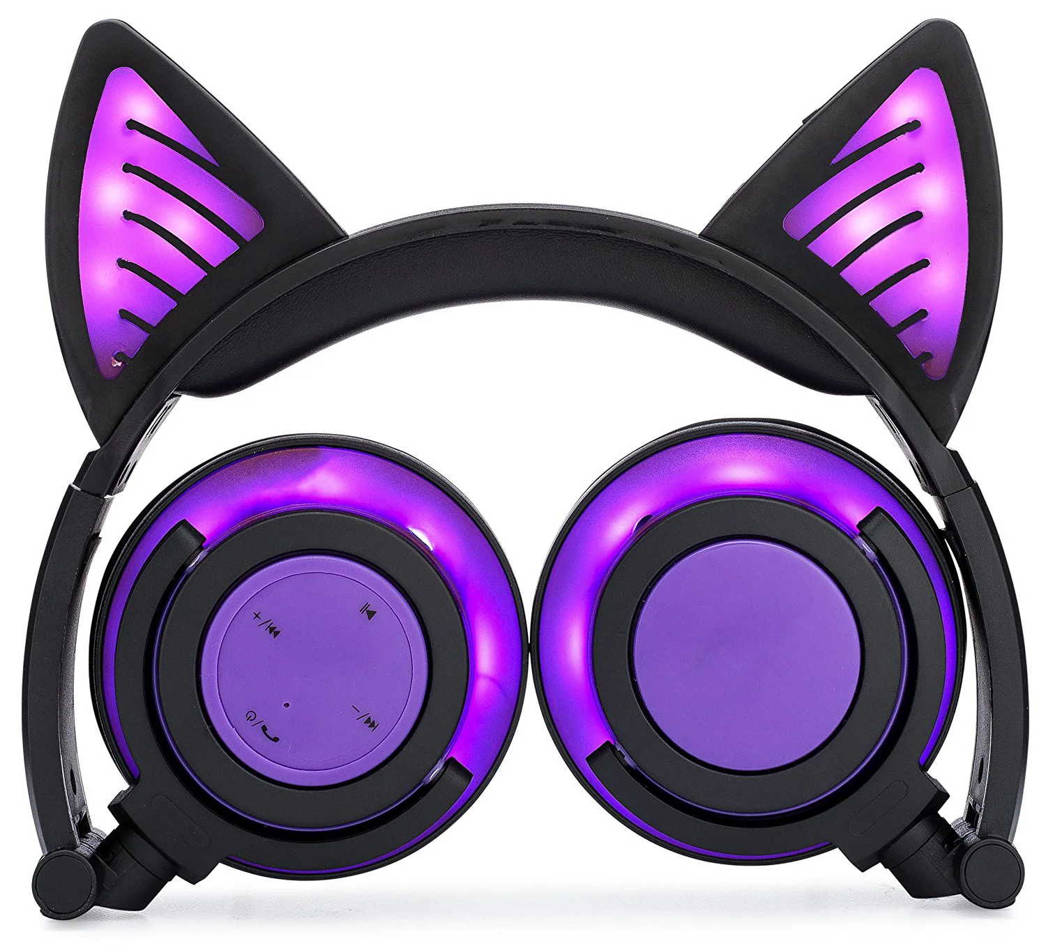 Cute Purple Led cat headphone kids headset over ear headphones wireless foldable headphones, Customize color custom logo earphone
Cute Purple Led cat headphone kids headset over ear headphones wireless foldable headphones, Customize color custom logo earphone