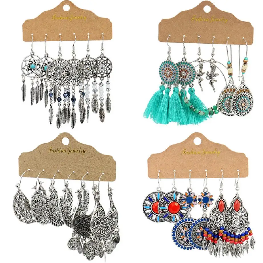 3 pair/sets Bohemian style drop oil alloy combination ladies tassel eardrop earring set earrings
3 pair/sets Bohemian style drop oil alloy combination ladies tassel eardrop earring set earrings