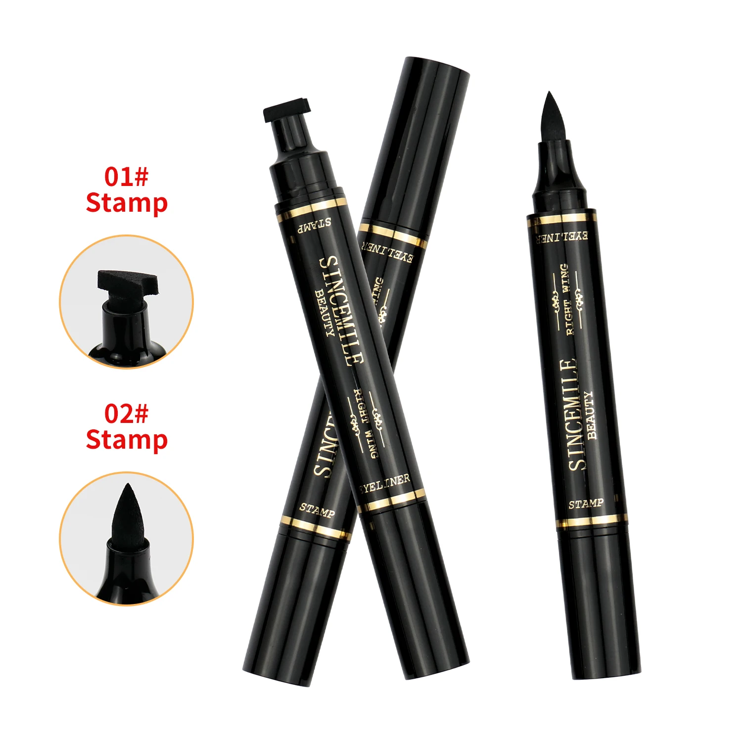 2 in 1 Double Ended Stamp Eyeliner Custom Logo Liquid Eyeliner Makeup Waterproof And Long-lasing Black Eyeliner Pencil
2 in 1 Double Ended Stamp Eyeliner Custom Logo Liquid Eyeliner Makeup Waterproof And Long-lasing Black Eyeliner Pencil