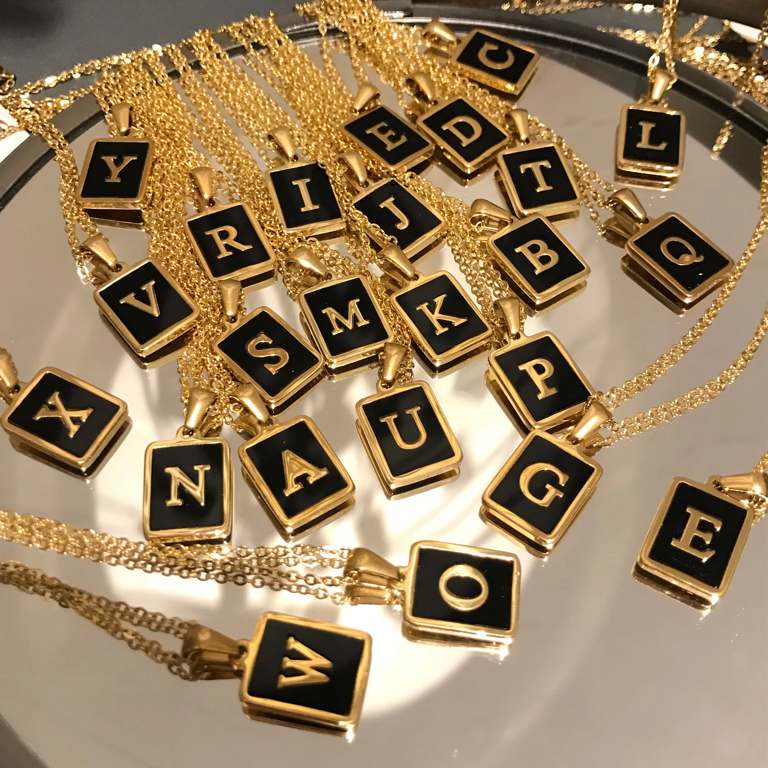 Eico Stainless Steel Pendant Necklace Black Shell Initial Letter Wholesale Necklace For Gift New Trendy Necklaces For Women
Eico Stainless Steel Pendant Necklace Black Shell Initial Letter Wholesale Necklace For Gift New Trendy Necklaces For Women
